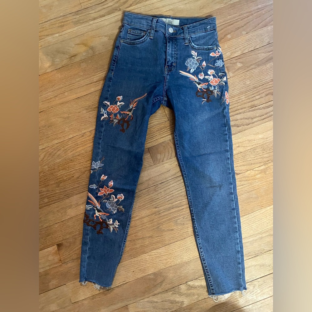 Topsop Moto Embroidered Jeans 26